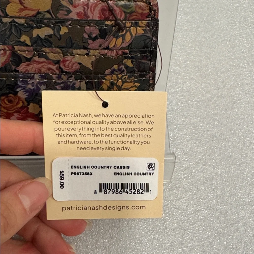 Patricia Nash English country Cassie floral card holder wallet NWT - Picture 3 of 5
